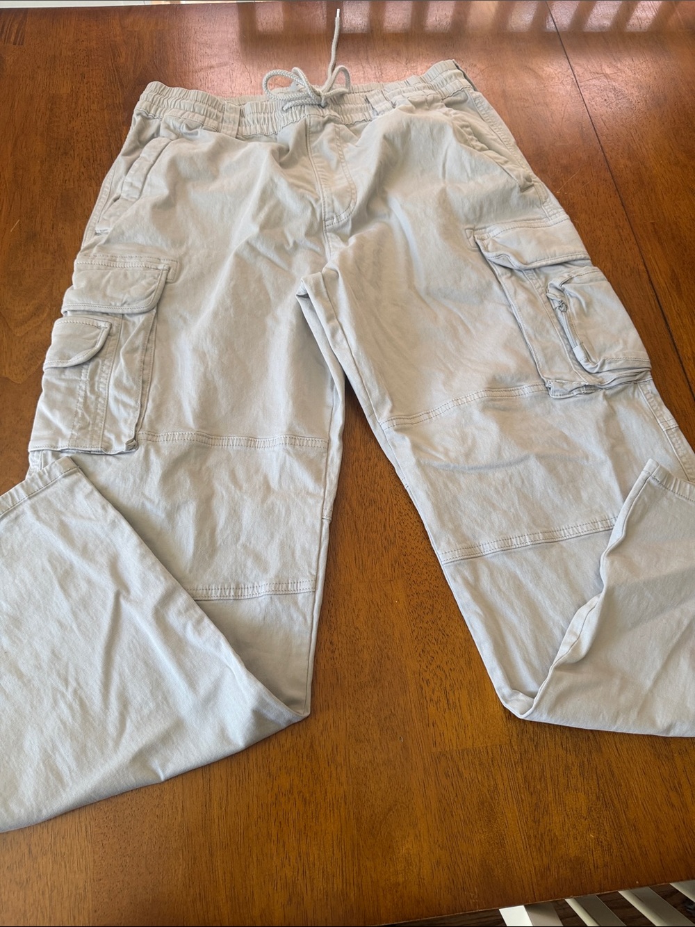 PacSun Men's Light Gray Cargo Jogger Pants